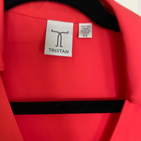 Tristan Red Fit & Flare Puff Sleeve Wrap Dress – Size S/P - Picture 6 of 10